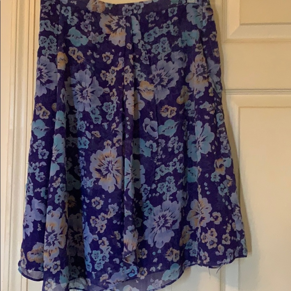 Purple Floral Skirt